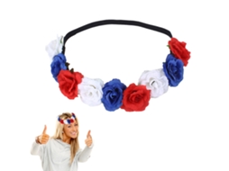 Faixa De Cabeça Floral, Fita Elástica Com Coroa Patriótica Union Jack Para Cosplay De Adultos E Crianças, Confortável De Usar Em Eventos Esportivos Do