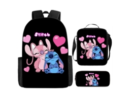 Conjunto Escolar, Estampa De Desenho Animado Com Mochila, Estojo, Lancheira E Bolsa De Ombro