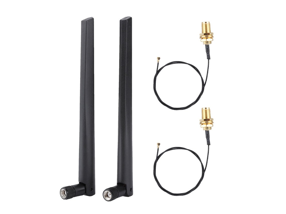 2pcs Mini Pci-e Cabeamento De Conexão De Placa De Rede Sem Fio 2*5dbi Antena Ac688u Roteador Wifi