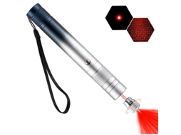 Ponteiro Laser Vermelho, Recarregável de Alta Potência, de Longo Alcance, com Proteção em Forma de Estrela Preto branco HEXINYIGJLY