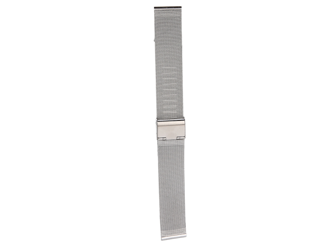 Pulseira de relógio de metal trançado, acessório de substituição, prata, 20 mm