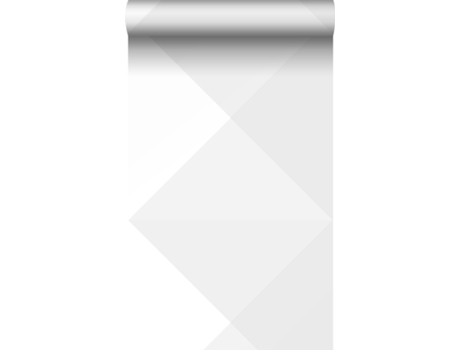 Papel De Parede Triângulos Grandes Cinzento Claro Quente 53 Cm X 10,05 M Origin Wallcoverings