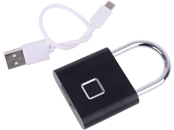 Fechadura Biométrica Inteligente Recarregável Via Usb Antifurto Reconhecimento De Impressão Digital Para Bolsas, Gavetas