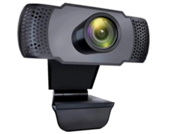 Webcam Hd 1080p Com Microfone Para Pc, Mac E Laptop, Correção Automática De Luz E Streaming, Preta, Pronta Para Uso.