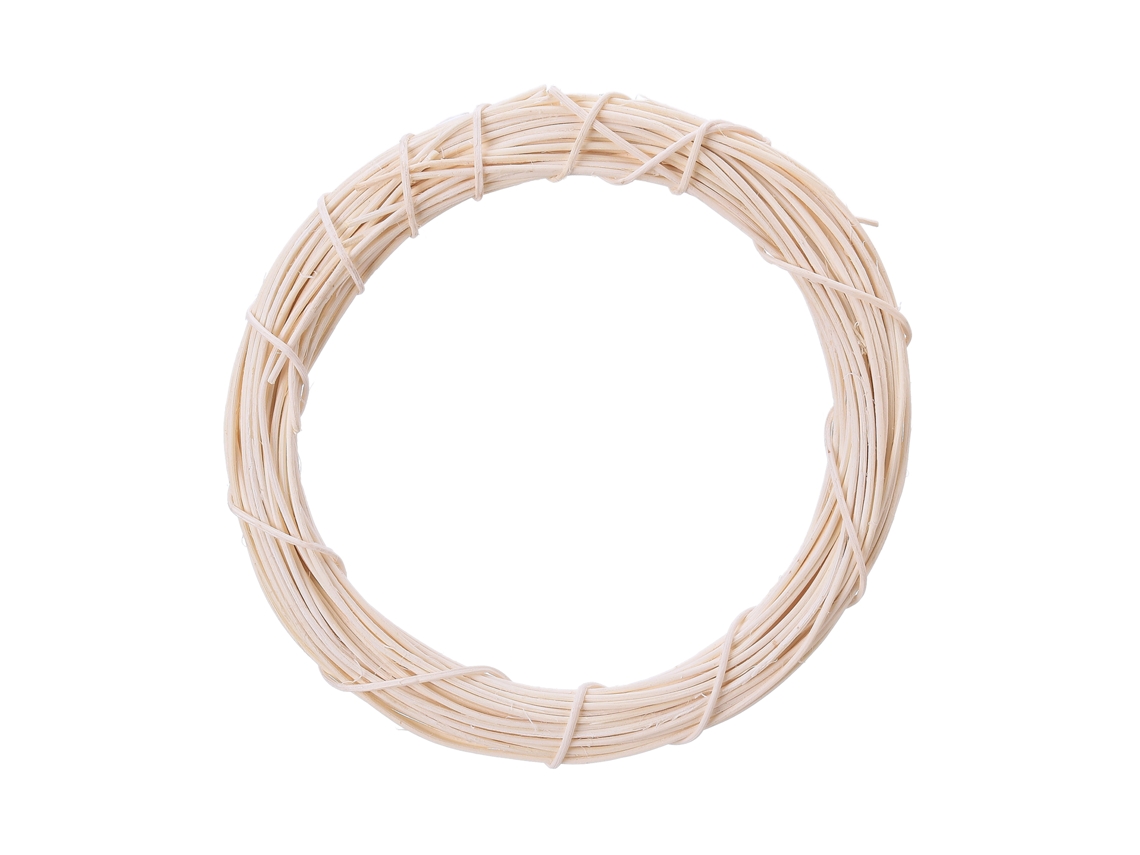 Laxiscreed Guirlanda De Natal Artesanal De Vime Para Porta, 20cm, Off-white - Decoração Festiva