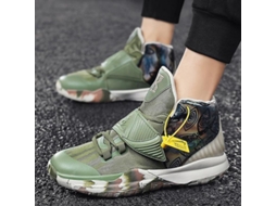 Zapatillas De Basquete Para Adolescentes Antiderrapantes Altas Transpirables Com Proteção De Tornozelo Olu Quarenta Verde Naval