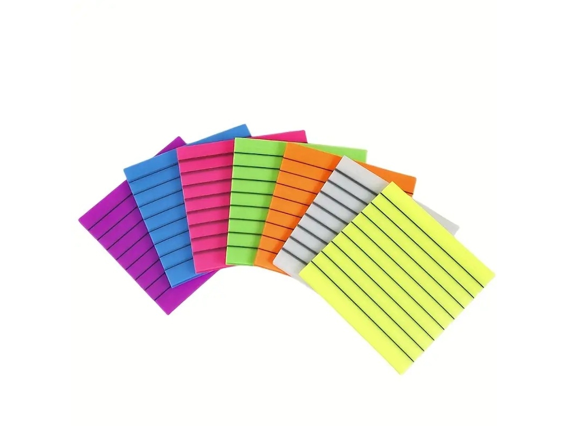 Blocos De Notas Adesivas, 7 Unidades, 50 Folhas, 7.5x7.5cm