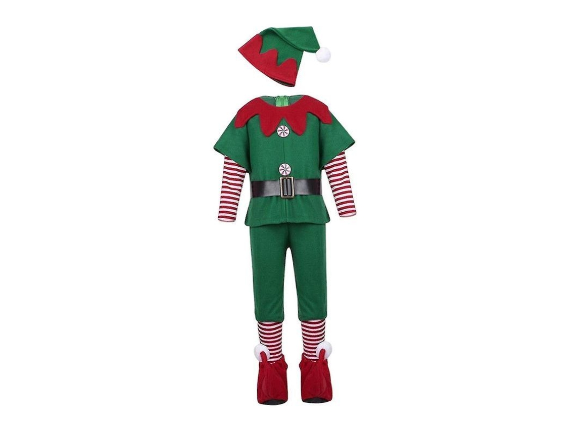 2026 traje de Elfo de Natal para Homem com Acessórios Incluídos para Festa de Halloween e Natal Tamanho 100cm