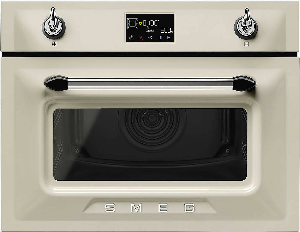 Forno Micro-ondas SMEG SO4902M1P (40 L - 59.7 cm - Hidrolítico - Creme)