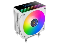 Dissipador De Cpu Mars Gaming Mcpu Lcd 300w Tdp 6x Heatpipes Ventoinha Argb 120 Mm Tela Lcd Branco