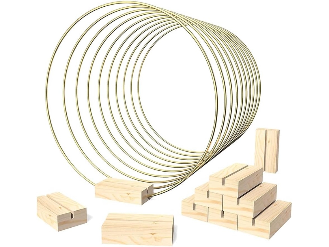 Pacote Com 10 Aros Florais De 30 Cm Para Decoração De Mesa De Casamento, Com Suporte Gokoco (12 Polegadas)