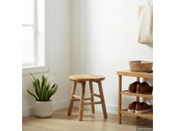 Vidaxl Banquinho De Jardim Natural Ø 38 X 42 Cm Bambu