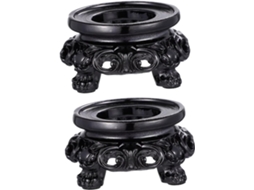 2-suportes Para Bolas De Cristal Em Resina Preta, Base Esférica Oca De 3-polegadas, Suporte Decorativo Estável Para