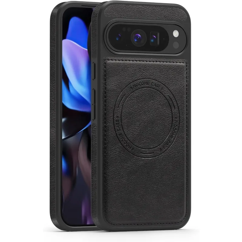 (preto, Google Pixel 9) Capa Protetora De Couro De Luxo, Compatível Com Magsafe E Design Ultrafino À Prova De Choque.