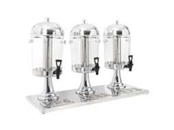 Vidaxl Dispensador Triplo De Sumo Aço Inoxidável 3 X 8 L