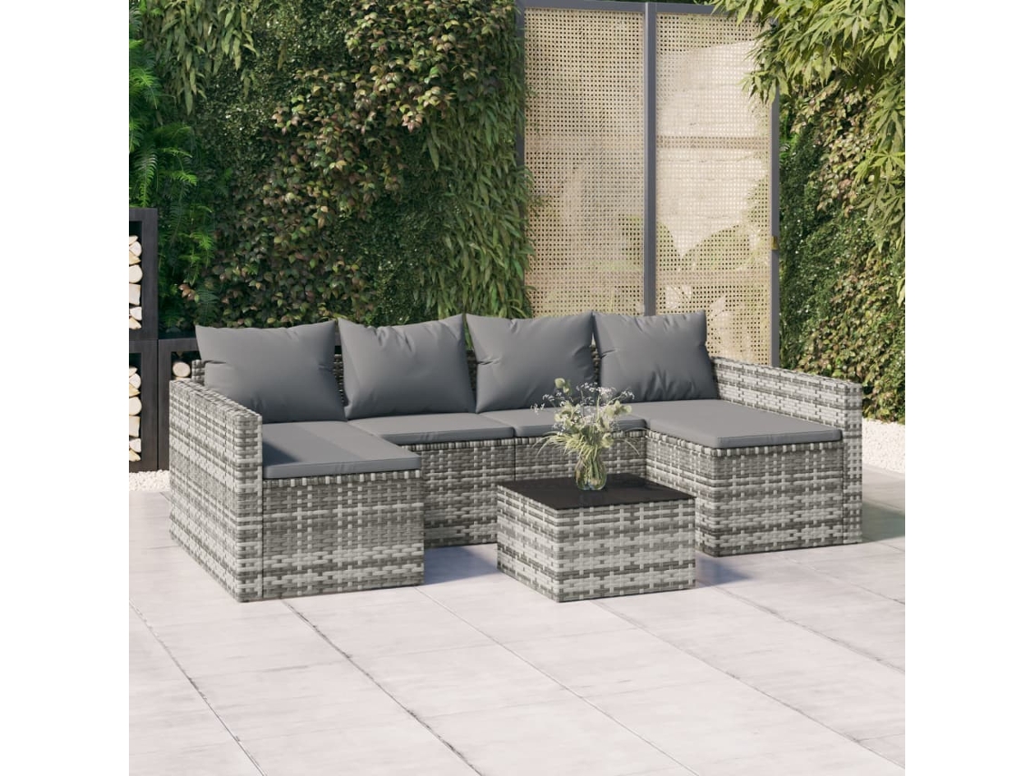 Conjunto de 2 Móveis de Jardim com Almofadões Pinho Maciço Preto HARLANV1