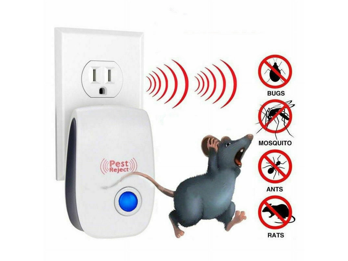 Repelente Ultrassônico 6 Unidades, Elimina Ratos, Mosquitos e Baratas, Solução Elétrica para Casa e Escritório Sem Químicos STELASPLEN