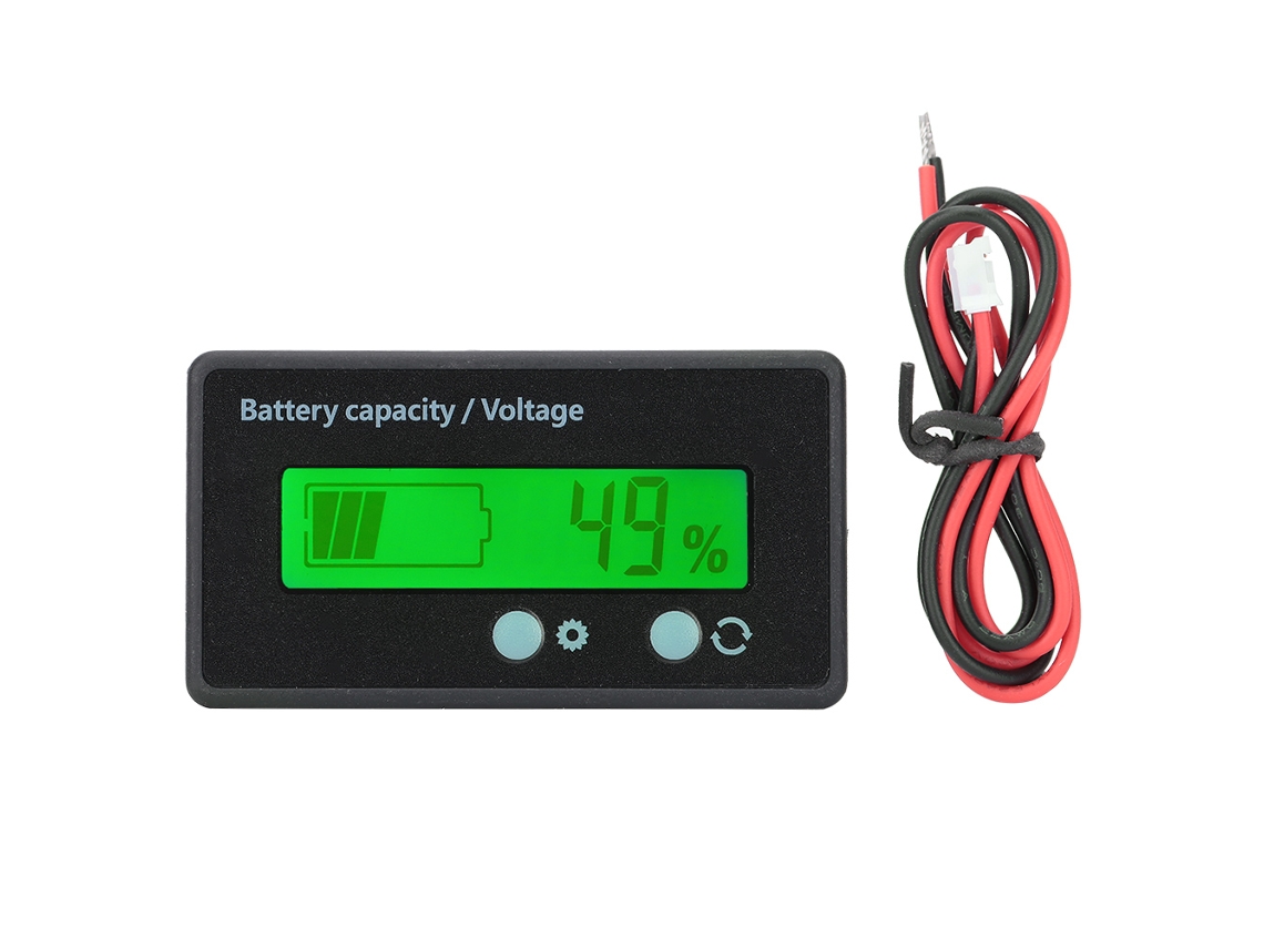 Monitor de Capacidade de Bateria Lcd Impermeável Gy 6gs 12 84v com Display Verde S/MARCA
