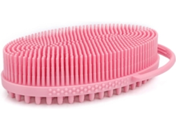 Escova facial de silicone com alça de anel, higiênica e durável, esfolia e massages o corpo, fácil de segurar e pendurar