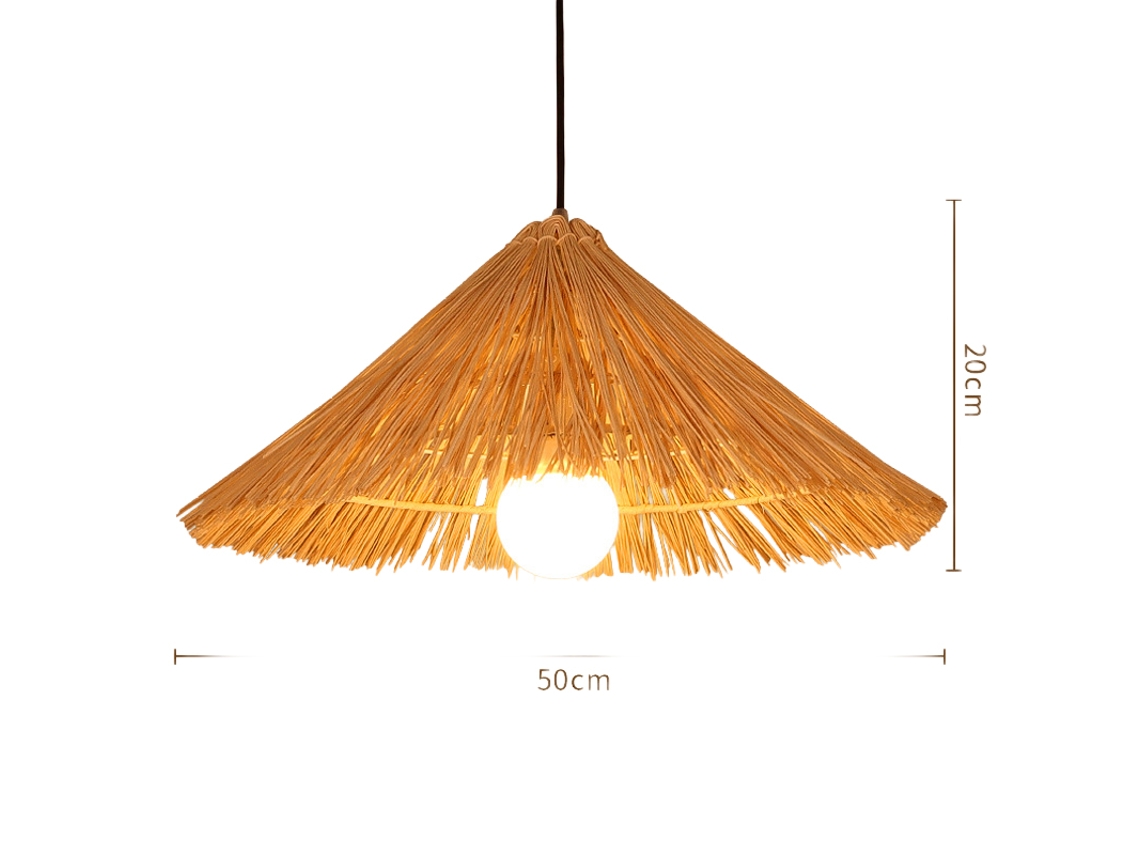 Laxiscere Lampada De Teto Com Abajur De Cesta De Bambu Para Restaurante E Sala De Chá