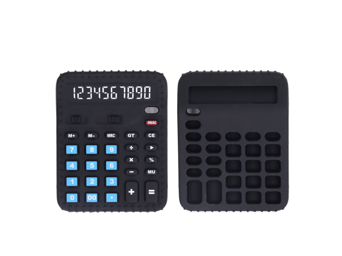 Mali chupeta de Silicone para Bebê Forma de Calculadora com Texturas Sensoriais e Aprendizado