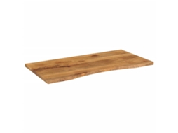 Tampo De Mesa | Tampo De Secretária | Superfície Da Mesa Com Curva 110x60x2,5 Cm Mangueira Áspera Maciça