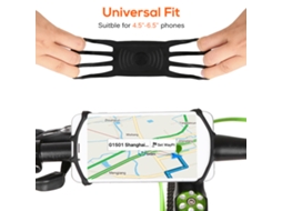 Suporte Universal para Telefone e Computador de Bicicleta, Suporte Multifuncional para Guidão, Compatível com Telefones de 4.5 a 6.5 Polegadas