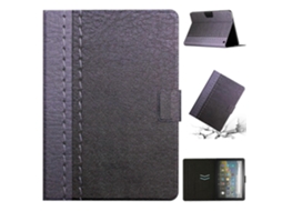 Capa de couro inteligente com costura de cor sólida para tablet Amazon Kindle Fire HD 8 2020 (Webake)