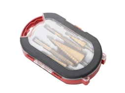 Kit De Brocas Escalonadas 6pcs Com Caixa De Armazenamento Para Madeira Metal E Acrílico