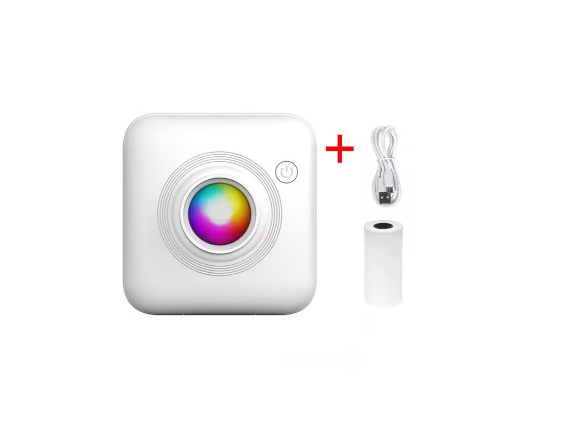 Mini Impressora Térmica De Adesivos Com Bluetooth Para Ios E Android, 58 Mm (branca)
