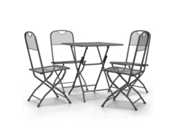 Maison Exclusive - 5 Pcs Conj. De Jantar P/ Jardim Malha Metal Expandido Antracite