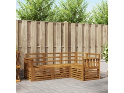 Vidaxl Conjunto De Sofás Para Exterior 4 Unid. Natural Poliéster