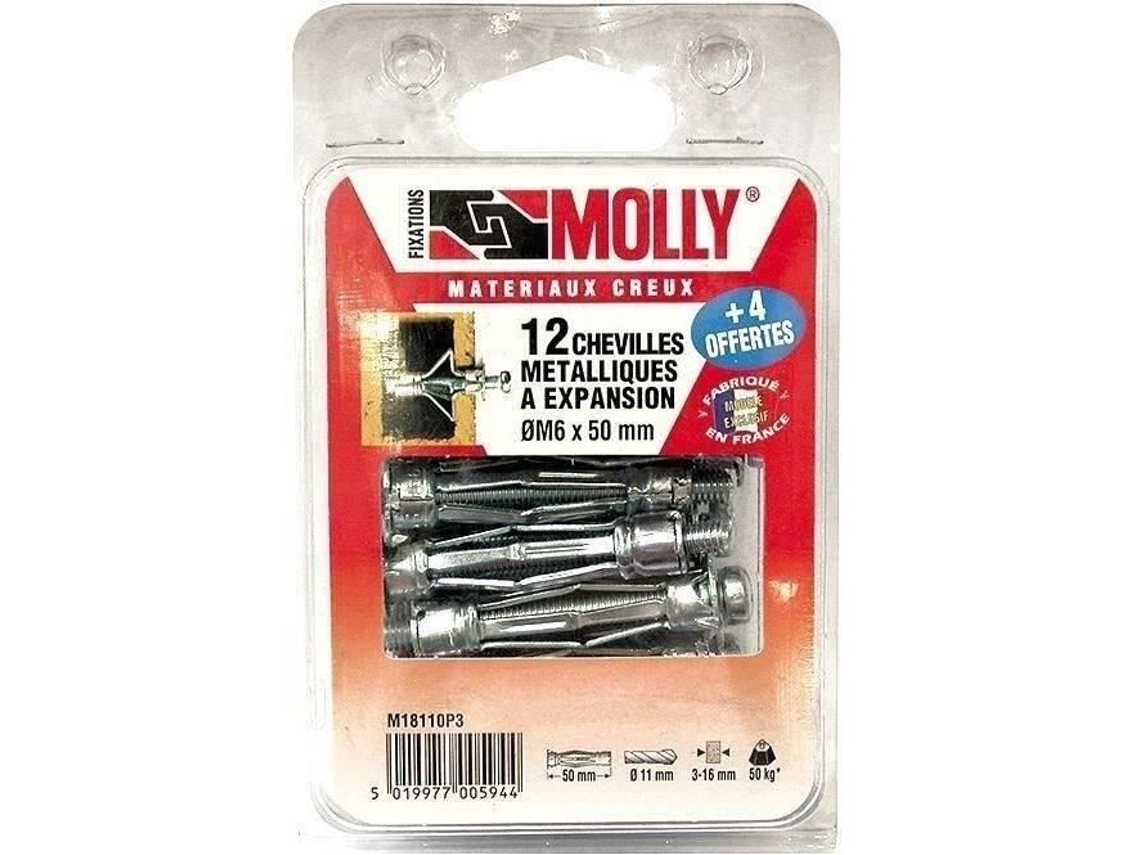 Conjunto De 16 Cavilhas 5x50 Mm Parafusos Molly