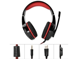 Fone De Ouvido Para Jogos (com Cancelamento De Ruído E Microfone) Hunterspider V9 Fone De Ouvido Stereo Para Computador (vermelho)