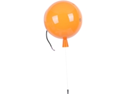Luminária De Parede Em Formato Balão Laranja 20 Cm Noturna Decorativa
