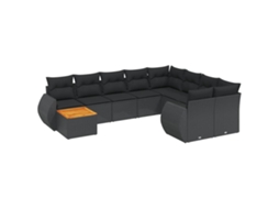 Garden Sofa Set, Garden Sofa Sets Vidaxl Preto Rattan / Vime (n/a)