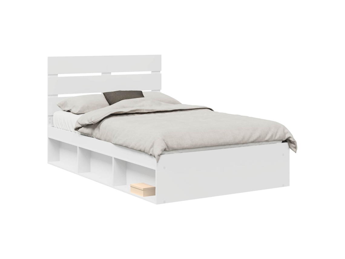 Estrutura da Cama com Cabeceira Branco 120 X 200 Cm MAISON EXCLUSIVE