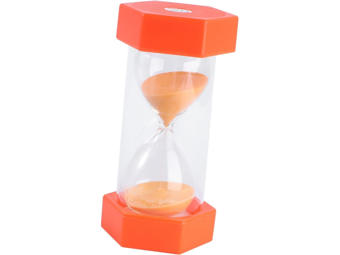 Ampulheta De 20 Minutos Design Hexagonal Plástico Laranja