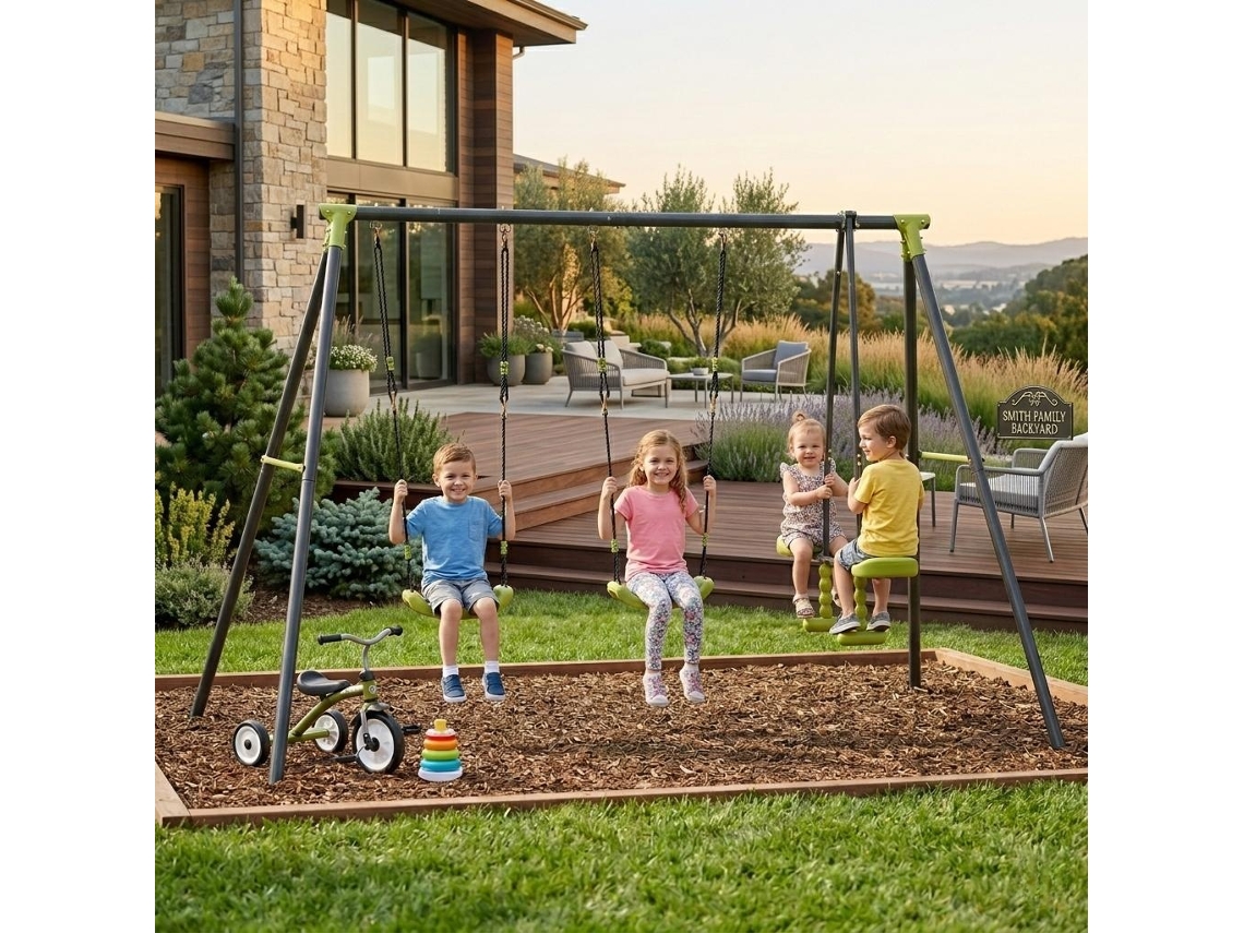 Conjunto de jardim para 5-6 pessoas S/MARCA, sofá modular, 6 peças, corda, banco impermeável, almofadas bege