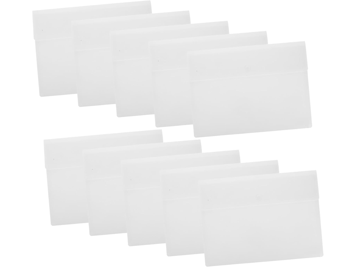 Conjunto De 10 Pastas Para Documentos, Pastas Para Arquivamento De Documentos Em Pp Branco