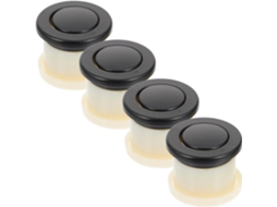 Beavorty Conjunto De 4-puxadores Retráteis Pretos Para Armários Cozinha, Com Mola, Redondos, Design Oculto, Liga De