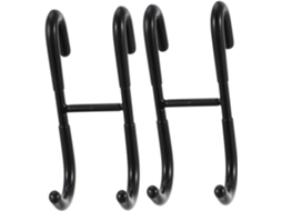 Conjunto De 4 Cabides Metálicos Aço Inoxidável Para Porta, Sem Necessi