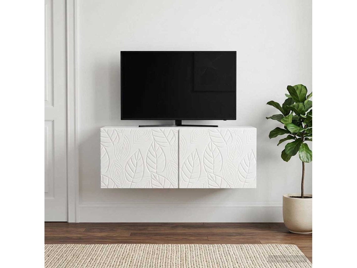 Vidaxl Gabinete de Tv de Parede 78,5 X 41 X 30 Cm Branco Brilhante