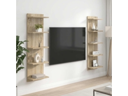 Vidaxl Prateleira De Parede 2 Unid. Carvalho Sonoma 30 X 15 X 100 Cm