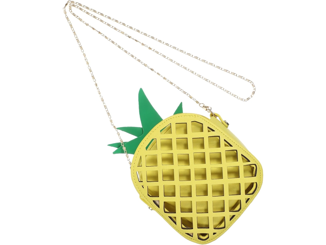 Bolsa Organizadora Feminina, Bolsa De Ombro Em Couro Pu, Formato Divertido De Fruta, Estilo Simples, Corrente.