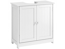 Unidade de Banheiro com 2 Portas com Prateleira Ajustável e Recorte em Formato de U. 60x30x60 Cm. Branco Ge