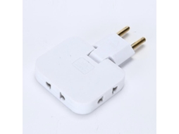Extensão Elétrica Com 3 Tomadas Ca E Plugue Europeu, Conversor De 1 Para Tomadas, Rotação 180° Adaptador Ca.