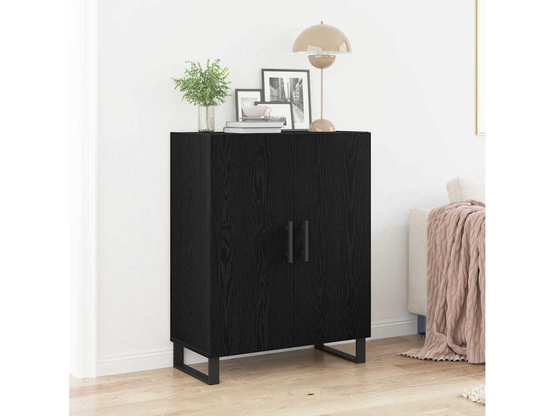 Vidaxl Buffet Carvalho Preto 69,5 X 34 X 90 Cm Derivados De Madeira