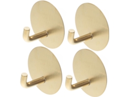 Conjunto De 4 Ganchos Adesivos, Sem Necessidade De Furar, Em Aço