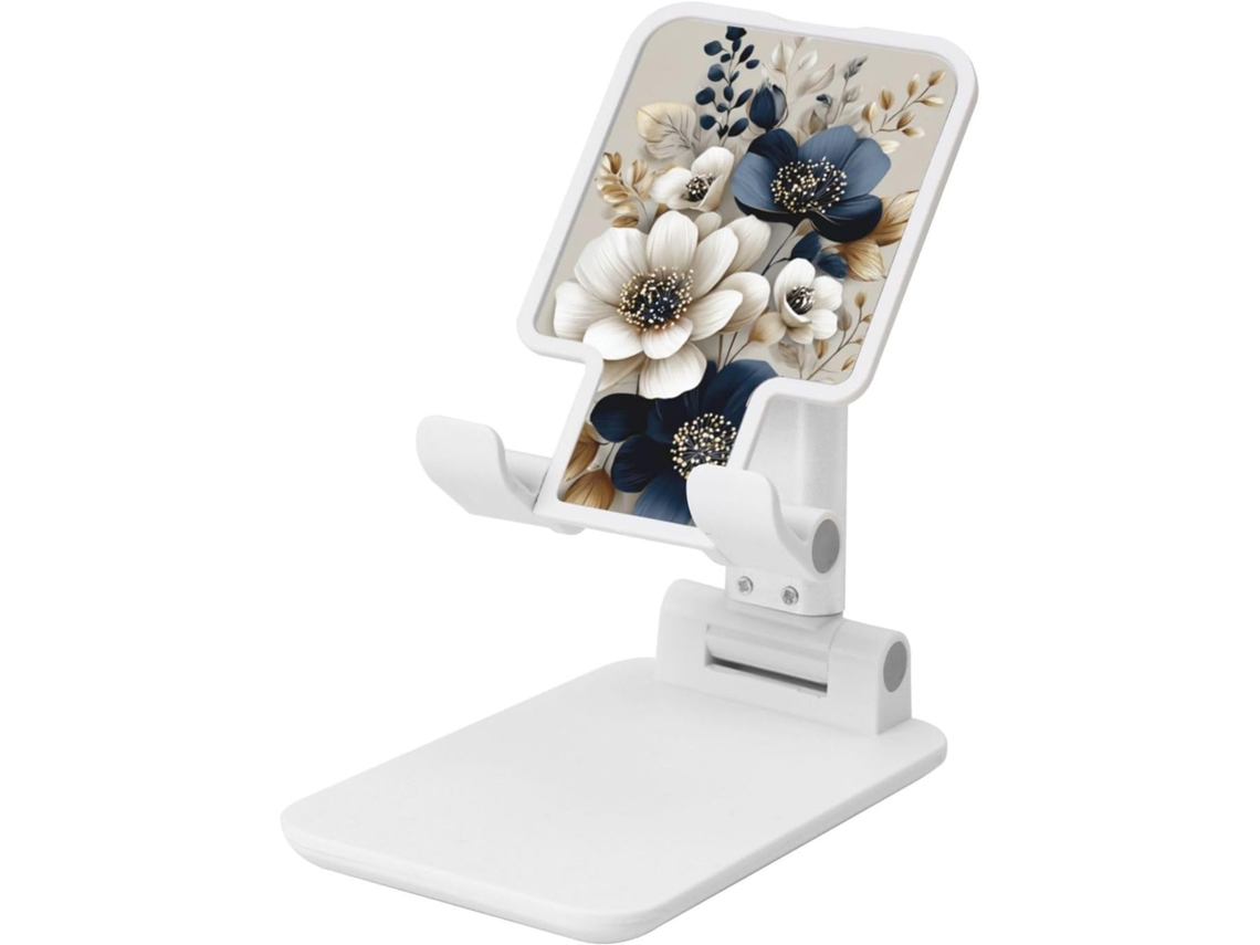 Suporte Dobrável Para Celular Com Altura E Ângulo Ajustáveis, Compatível Com Todos Os Smartphones, Nas Cores Azul